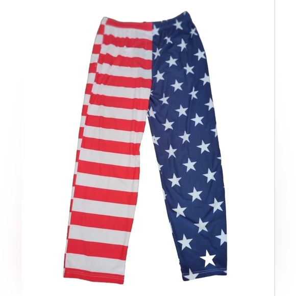 MENS BIOWORLD PATRIOTIC PRINT KNIT PAJAMA / LOUNGE PANTS W/ POCKETS Large NWOT! - Picture 4 of 4